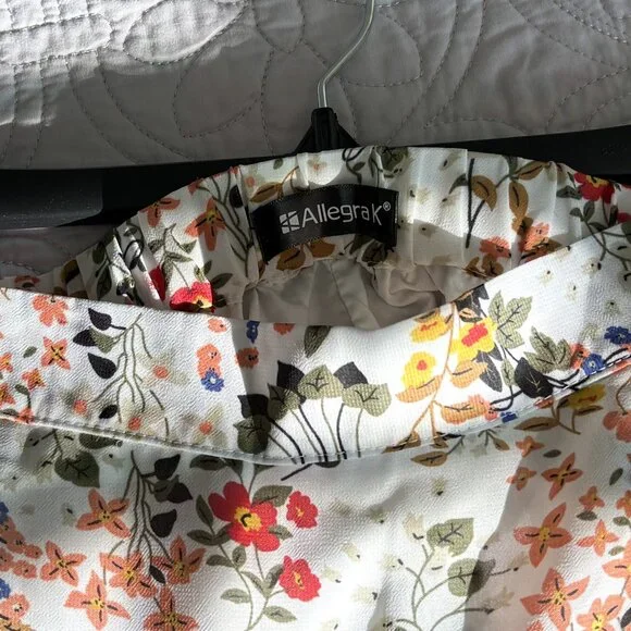 Allegra K Women's Summer Printed Midi Skirt Size Medium (8-10) - Picture 6 of 13